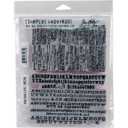 Picture of Tim Holtz Cling Stamps 7"X8.5" Newsprint & Type
