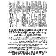 Picture of Tim Holtz Cling Stamps 7"X8.5" Newsprint & Type