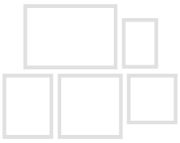 Picture of Simple Stories Simple Pages Photo Mat Templates 5/Pkg 2"X3", 3"X3", 3"X4", 4"X4" & 4"X6"