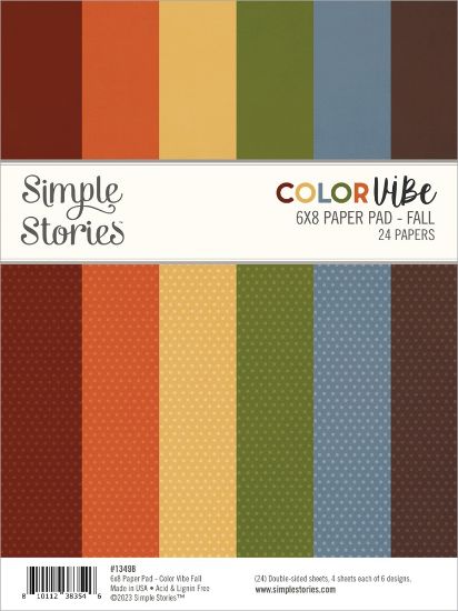 Picture of Simple Stories Double-Sided Paper Pad 6"X8" 24/Pkg-Color Vibe Fall
