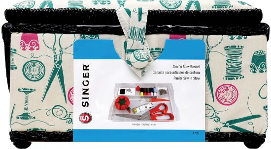 Picture of Singer Sewing Basket Vintage Spools