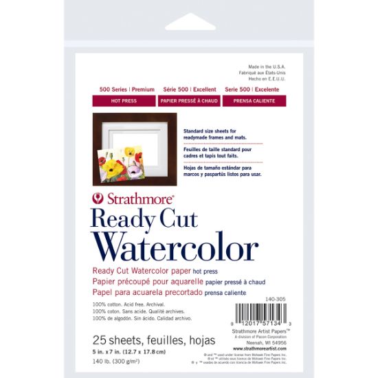 Picture of Strathmore Watercolor Paper Pack 5"X7" 25 Sheets
