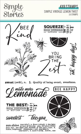 Picture of Simple Vintage Lemon Twist Photopolymer Clear Stamps 