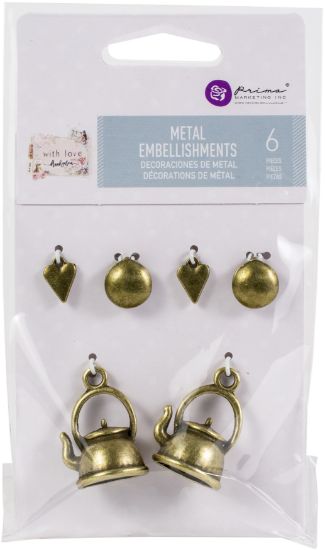 Picture of With Love By Frank Garcia Metal Charms 6/Pkg 