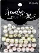 Picture of Round Beads Ivory, Yellow, Pink