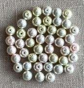 Picture of Round Beads Ivory, Yellow, Pink