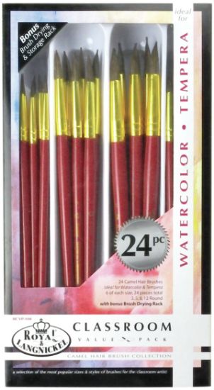 Picture of Royal & Langnickel(R) Classroom Value Packs(TM) 24/Pkg Camel Hair Box Set