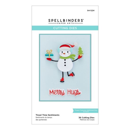 Picture of Spellbinders Etched Dies-Tinsel Time Sentiments