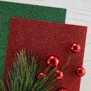 Picture of Spellbinders Glitter Foam Sheets 8.5"X11" 10/Pkg-Red & Green