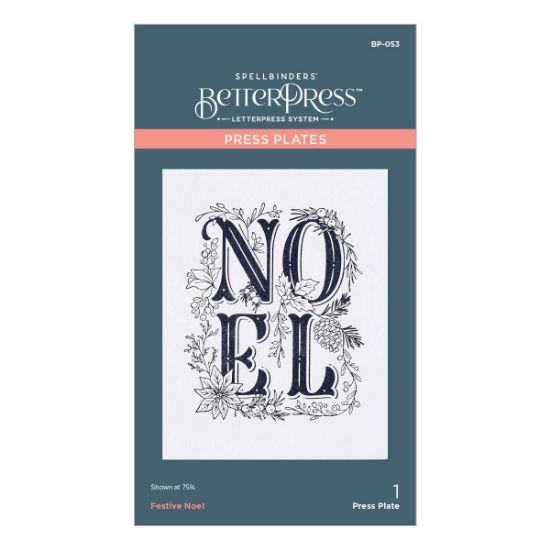 Picture of Spellbinders BetterPress Letterpress System Press Plate-Festive Noel