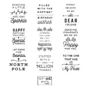 Picture of Spellbinders Clear Acrylic Stamps-Parcel & Post Sentiments