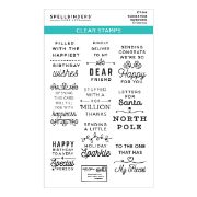 Picture of Spellbinders Clear Acrylic Stamps-Parcel & Post Sentiments