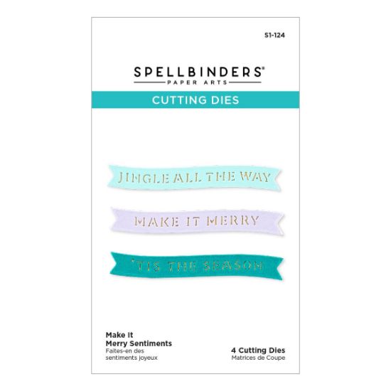Picture of Spellbinders Etched Dies From The Make It Merry Collection-Make It Merry Sentiments