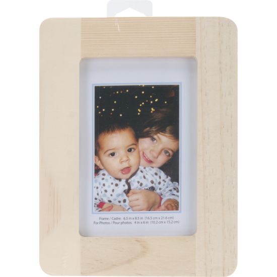 Picture of Natural Pine Desktop Photo Frame 6.5"X8.5", 4"X6" Opening