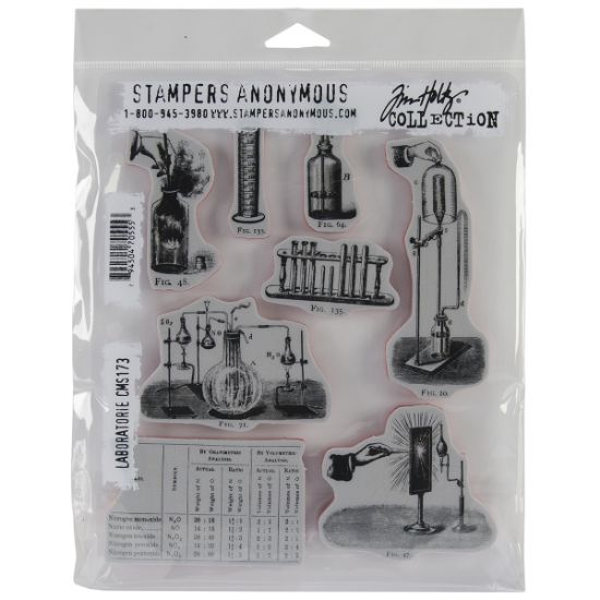 Picture of Tim Holtz Cling Stamps 7"X8.5" Laboratory