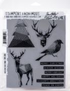 Picture of Tim Holtz Cling Stamps 7"X8.5" Modern Christmas