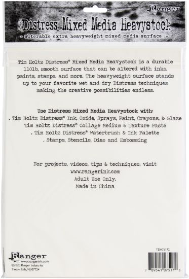 Picture of Tim Holtz Distress Mixed Media Heavystock 10/Pkg 8.5"X11"