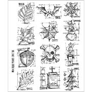 Picture of Tim Holtz Cling Stamps 7"X8.5" Mini Blueprint