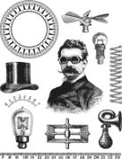 Picture of Tim Holtz Cling Stamps 7"X8.5" The Professor