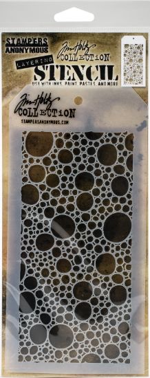 Picture of Tim Holtz Layered Stencil 4.125"X8.5" Bubbles -Layered