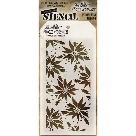 Picture of Tim Holtz Layered Stencil 4.125"X8.5" Poinsettia