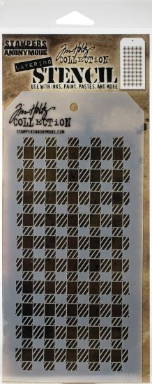Picture of Tim Holtz Layered Stencil 4.125"X8.5" Gingham