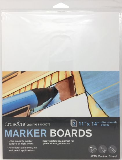 Picture of Crescent Marker Board 3/Pkg 11"X14" White