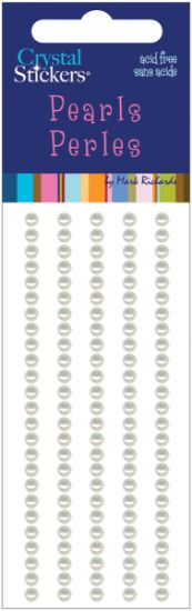 Picture of Crystal Stickers Pearls 3mm Round 125/Pkg Natural