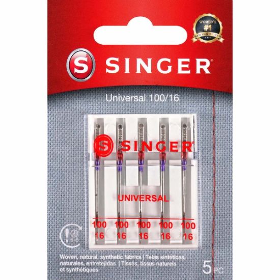 Picture of SINGER Universal Regular Point Machine Needles 5/Pkg-Size 16/100