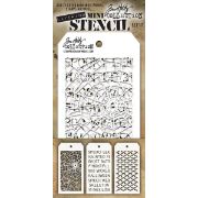 Picture of Tim Holtz Mini Layered Stencil Set 3/Pkg Set #17