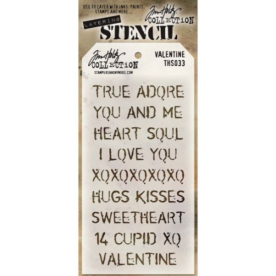 Picture of Tim Holtz Layered Stencil 4.125"X8.5" Valentine
