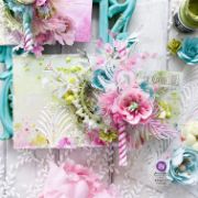 Picture of Prima Marketing Paper Flowers 9/Pkg-Postcards From Paradise - April Showers
