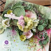 Picture of Prima Marketing Paper Flowers 9/Pkg-Postcards From Paradise - April Showers