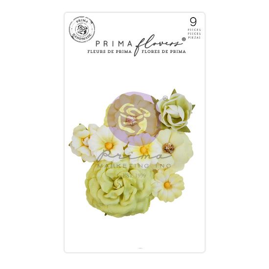 Picture of Prima Marketing Paper Flowers 9/Pkg-Postcards From Paradise - April Showers