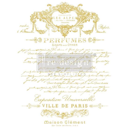 Picture of Prima Marketing Re-Design Gold Foil Kacha Decor Transfers-Perfume Notes