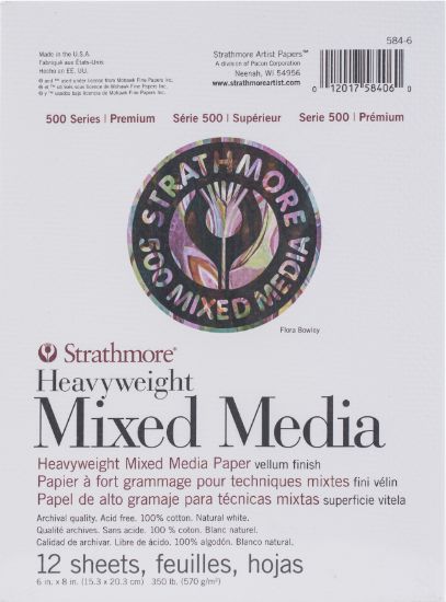 Picture of Strathmore 500 Series Heavyweight Mixed Media Pad 6"X8" 12 Sheets