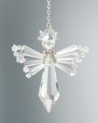 Picture of Solid Oak Birthstone Angel Crystal Suncatcher Ornament Kit-April/Diamond