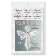 Picture of Solid Oak Birthstone Angel Crystal Suncatcher Ornament Kit-April/Diamond
