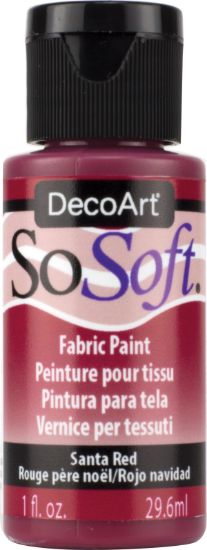 Picture of SoSoft Fabric Acrylic Paint 1oz Santa Red