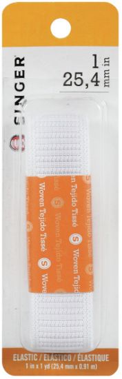 Picture of Non-Roll Flat Elastic 1"X1yd White