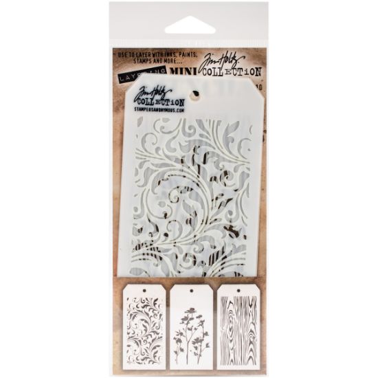 Picture of Tim Holtz Mini Layered Stencil Set 3/Pkg Set #10