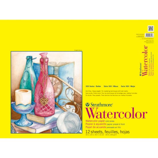 Picture of Strathmore Watercolor Paper Pad 18"X24" 12 Sheets