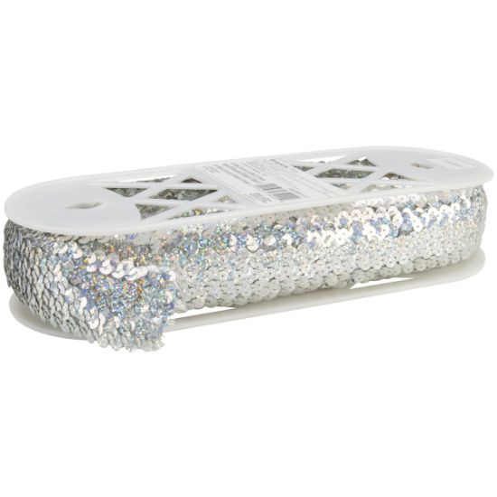 Picture of Stretch Sequins 2"X8yd Silver Holographic