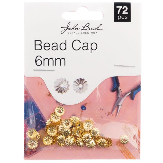 Picture of John Bead Bead Cap 6mm 72/Pkg-Gold