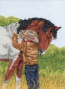 Picture of Horse Crazy Counted Cross Stitch Kit 9"X12" 14 Count