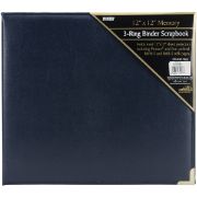 Picture of Pioneer 3-Ring Sewn Cover Album 12"X12" Navy Blue Oxford
