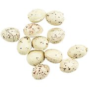 Picture of Plastic Bird Eggs .5" 12/Pkg Beige W/Brown Speckles
