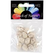 Picture of Plastic Bird Eggs .5" 12/Pkg Beige W/Brown Speckles