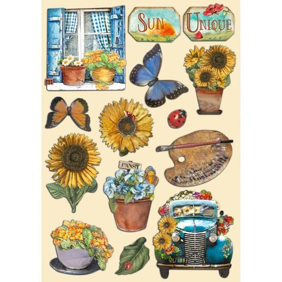 Picture of Stamperia Wooden Shapes A5-Sunflower Art