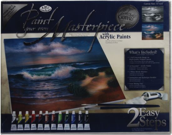 Picture of Acrylic Paint Your Own Masterpiece Kit 11"X14" Hampton Beach